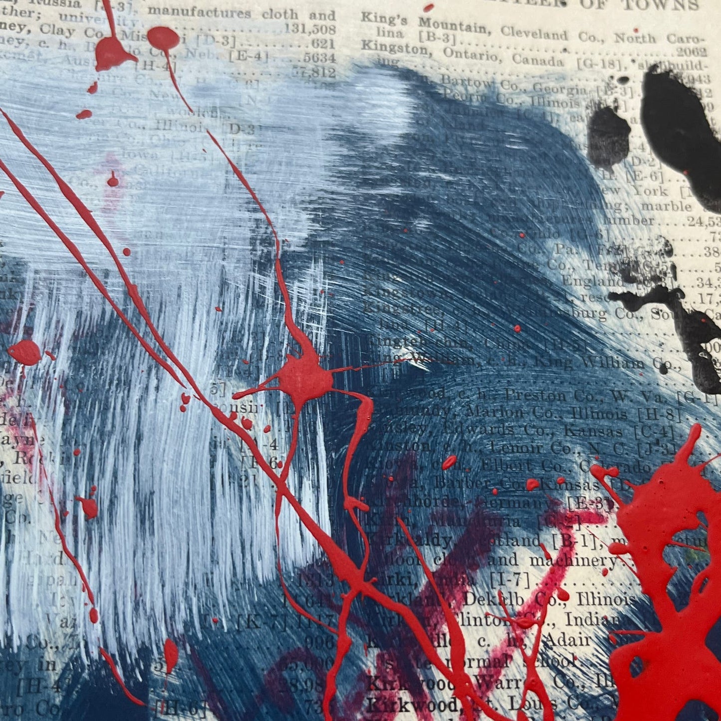 Original Mixed Media Abstract Art Painting 10x13.5” Wanderlust Series #25