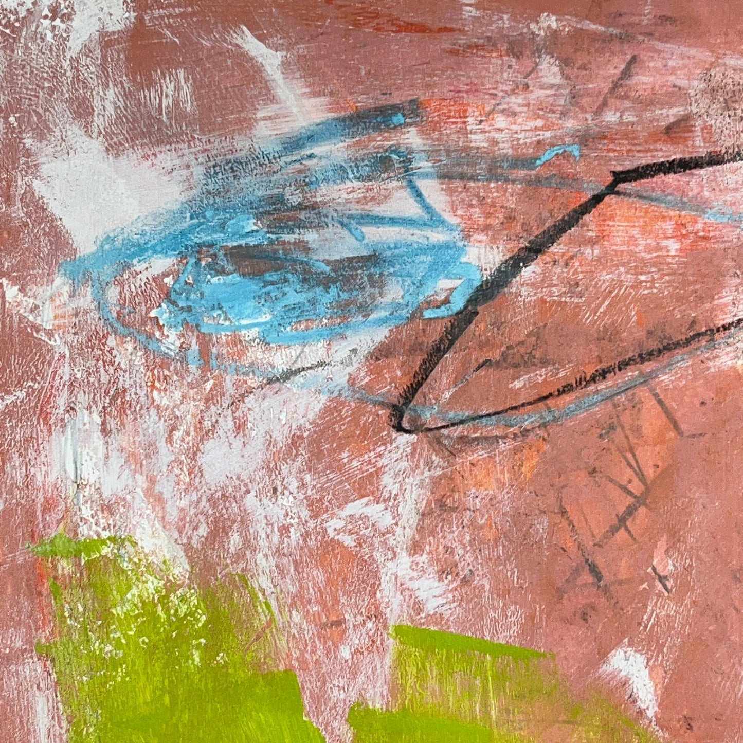 Original Mixed Media Abstract Modern Art Painting 18x24 "Jorum" Signed