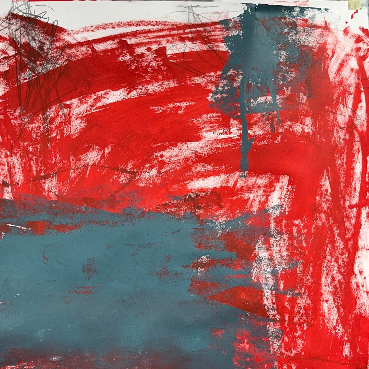 Original Mixed Media Abstract Modern Art Painting 24x36 "Esemplasy" Signed