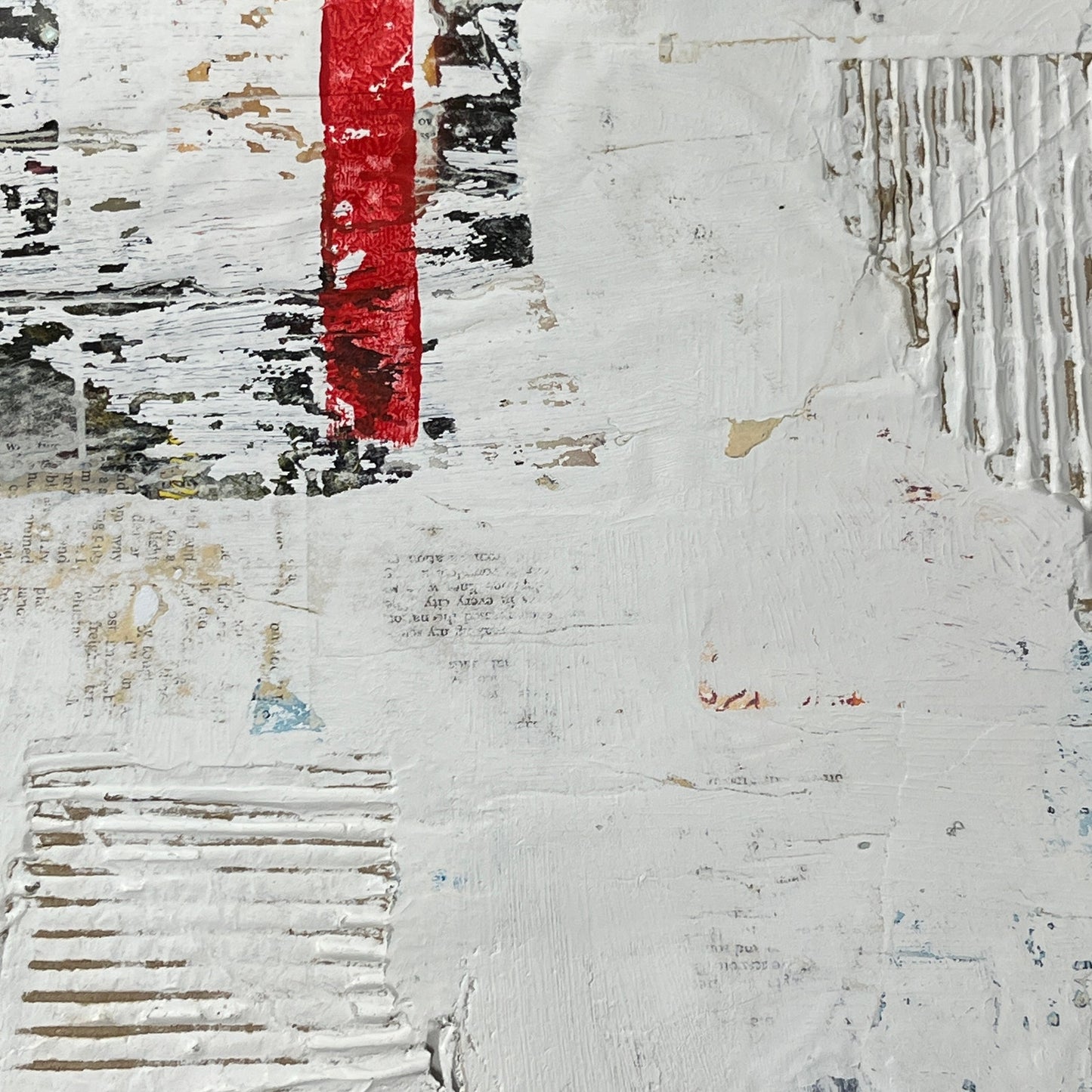 Original Framed Minimalist Modern Art Collage Painting 12x18 "Similize"