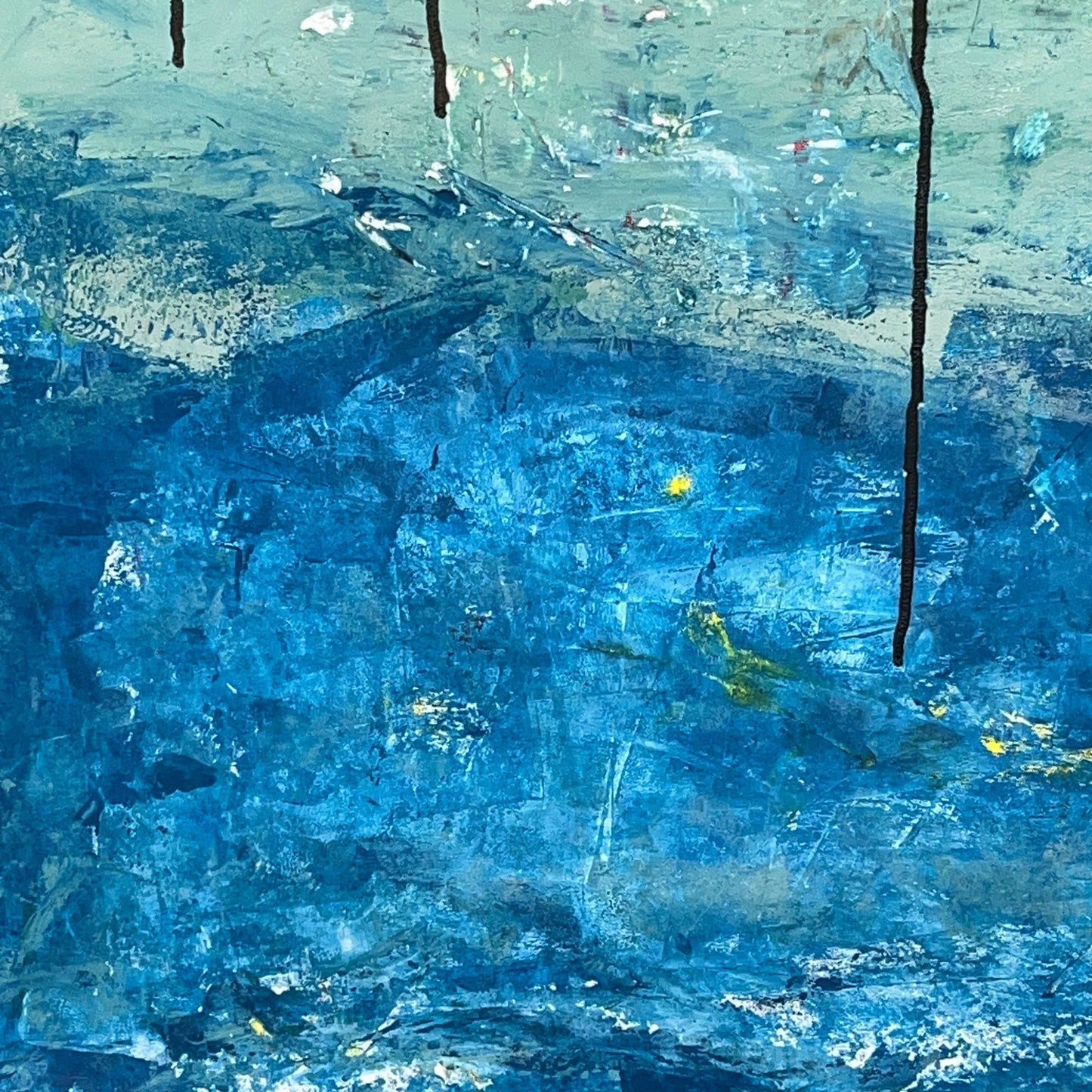 Original Mixed Media Abstract Modern Art Painting 24x36 "Ambit" Signed