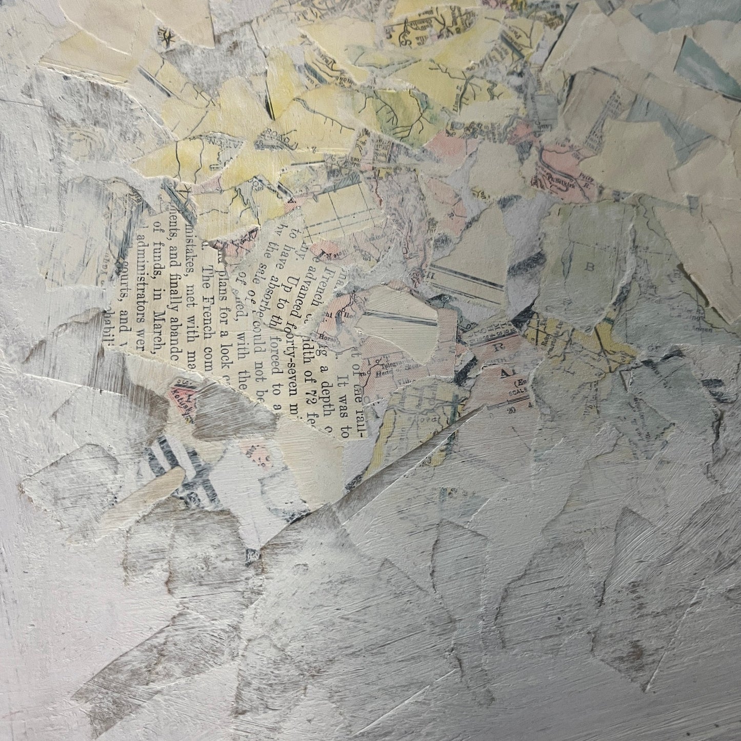 Original Mixed Media Abstract Art Collage 11x14 “Diplomacy" Signed