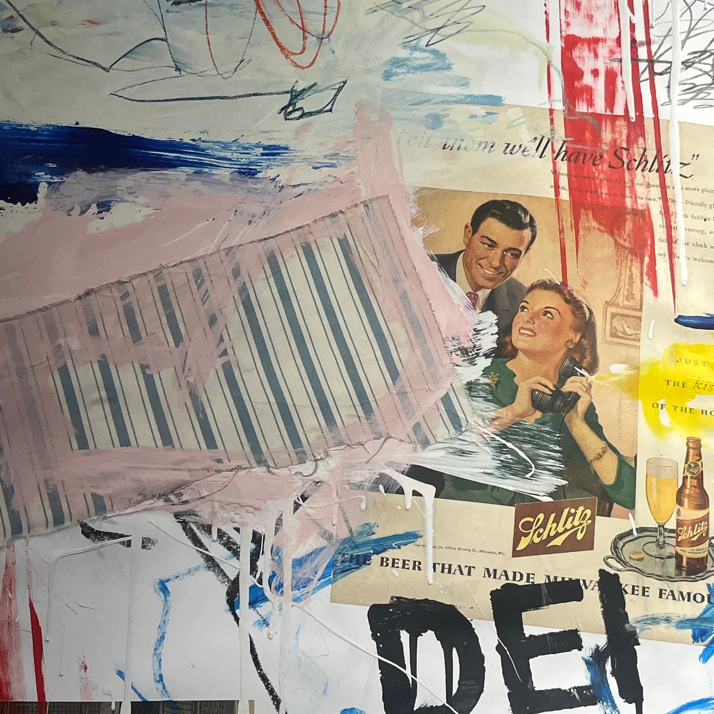 Original Mixed Media Abstract Modern Art Painting 24x36 "DEI" Signed