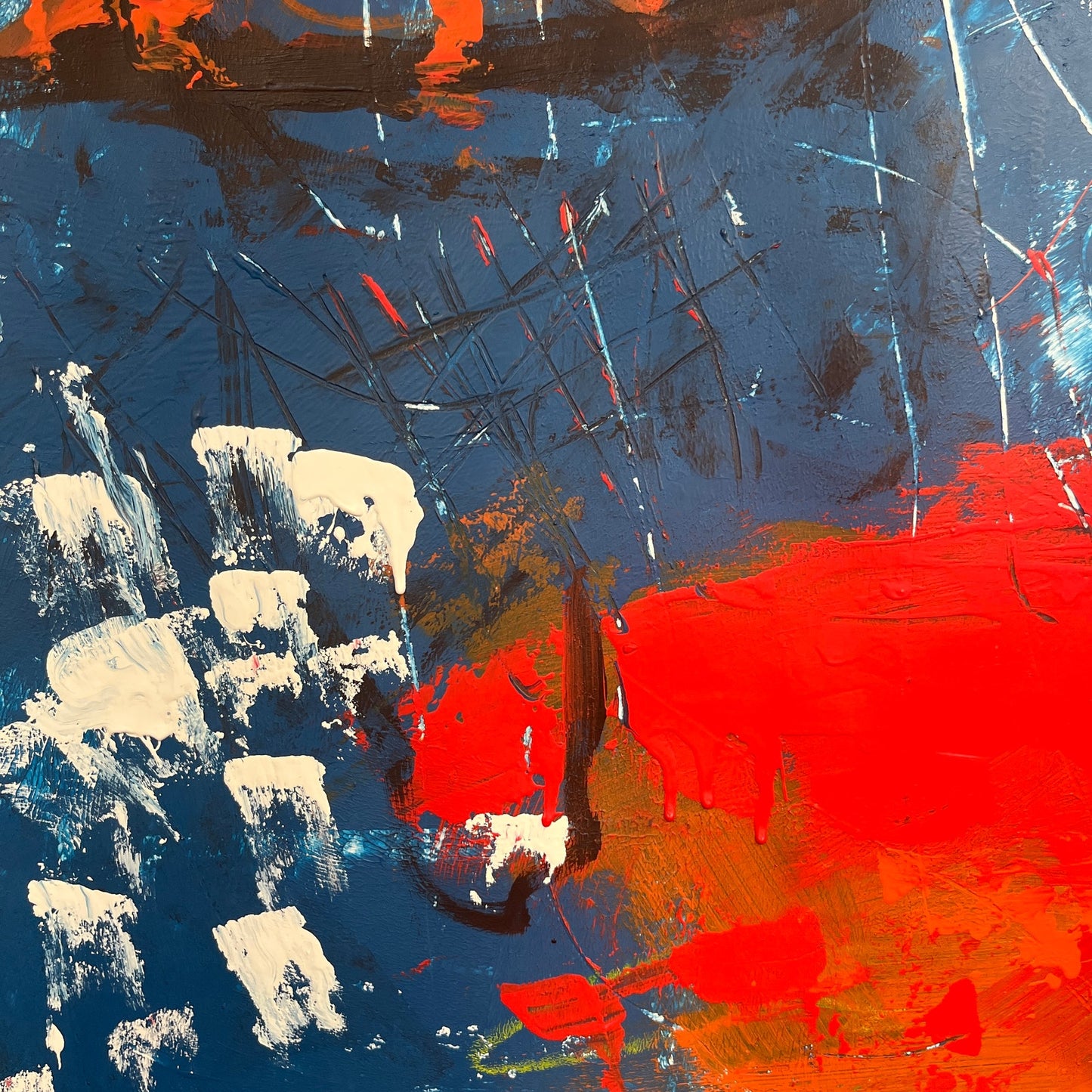 Original Mixed Media Abstract Modern Art Painting 18x24 "Viduity" Signed