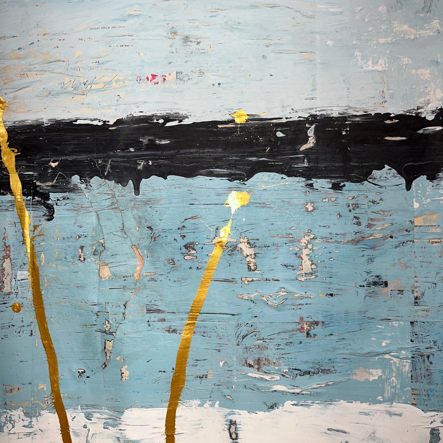 Original Mixed Media Abstract Modern Art Painting 18x24 "Sufflaminate" Signed