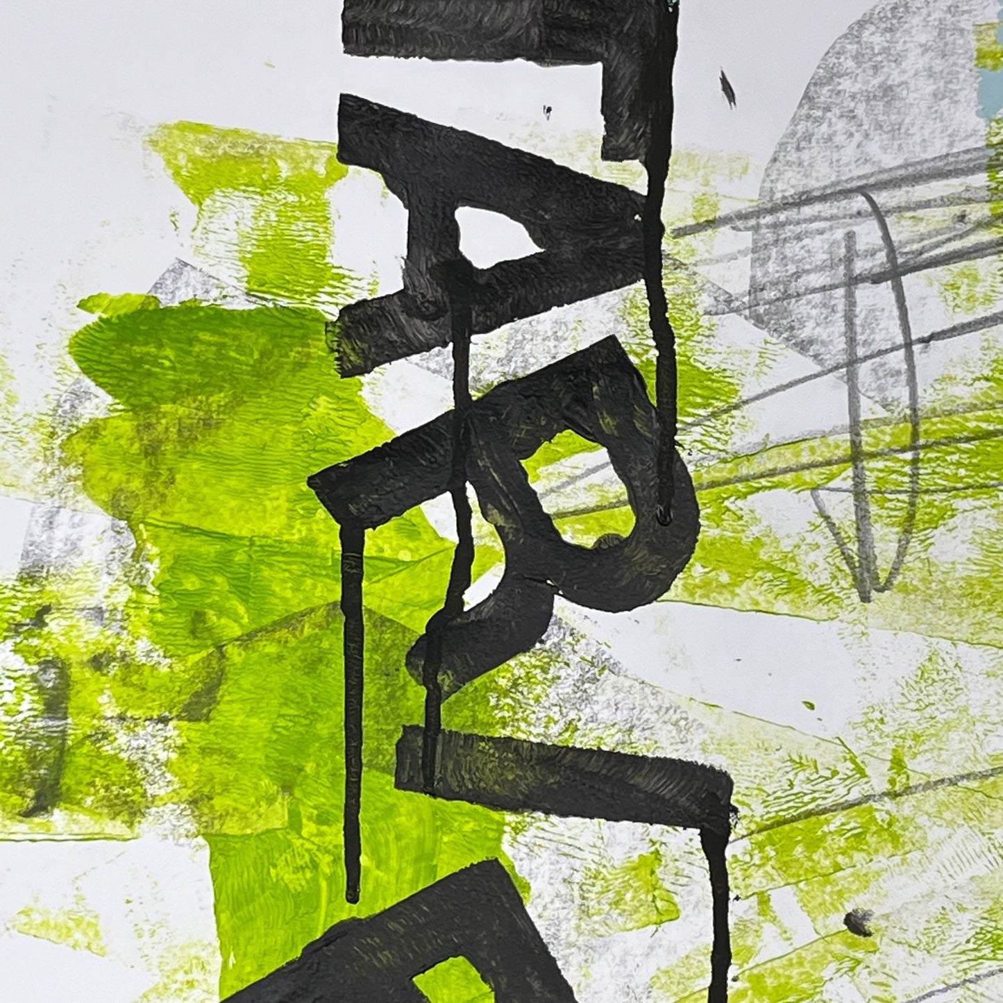 Original Mixed Media Abstract Modern Art Painting 24x36 "Tariff" Signed