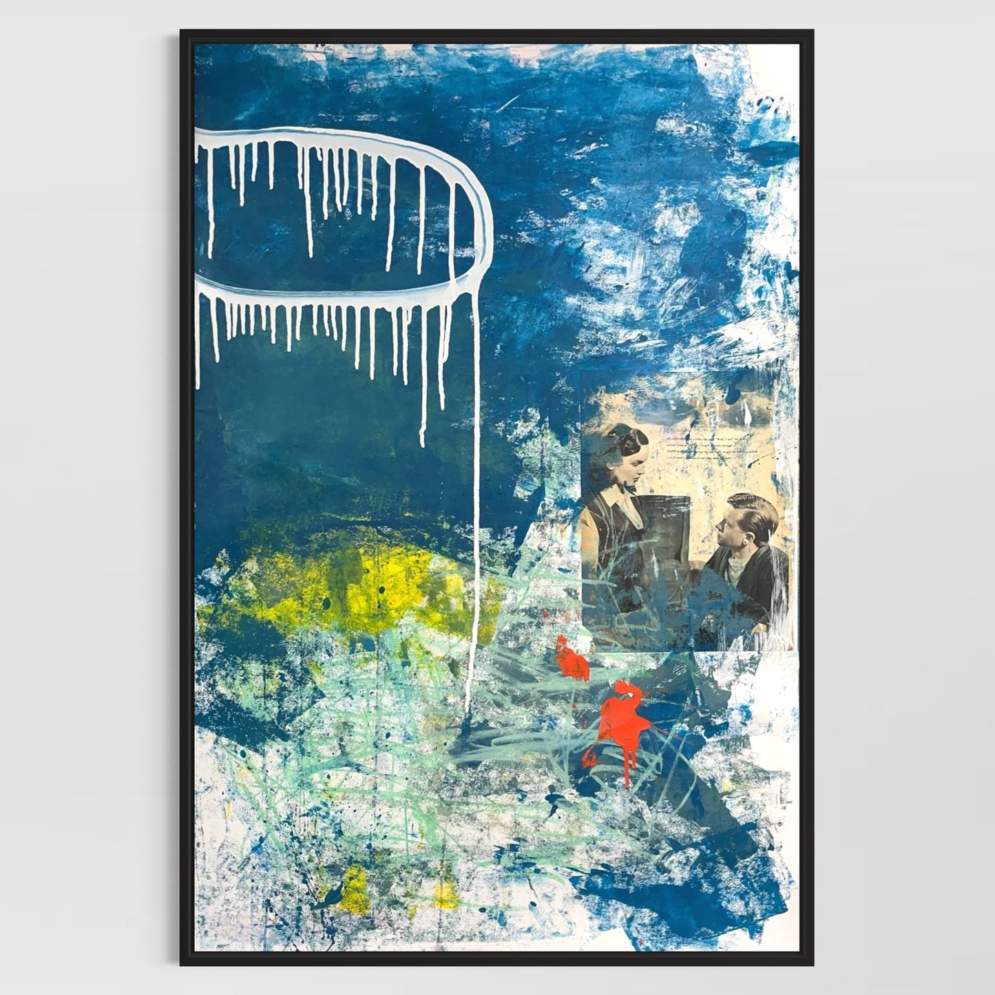 Original Mixed Media Abstract Modern Art Painting 24x36 "Rhombos" Signed