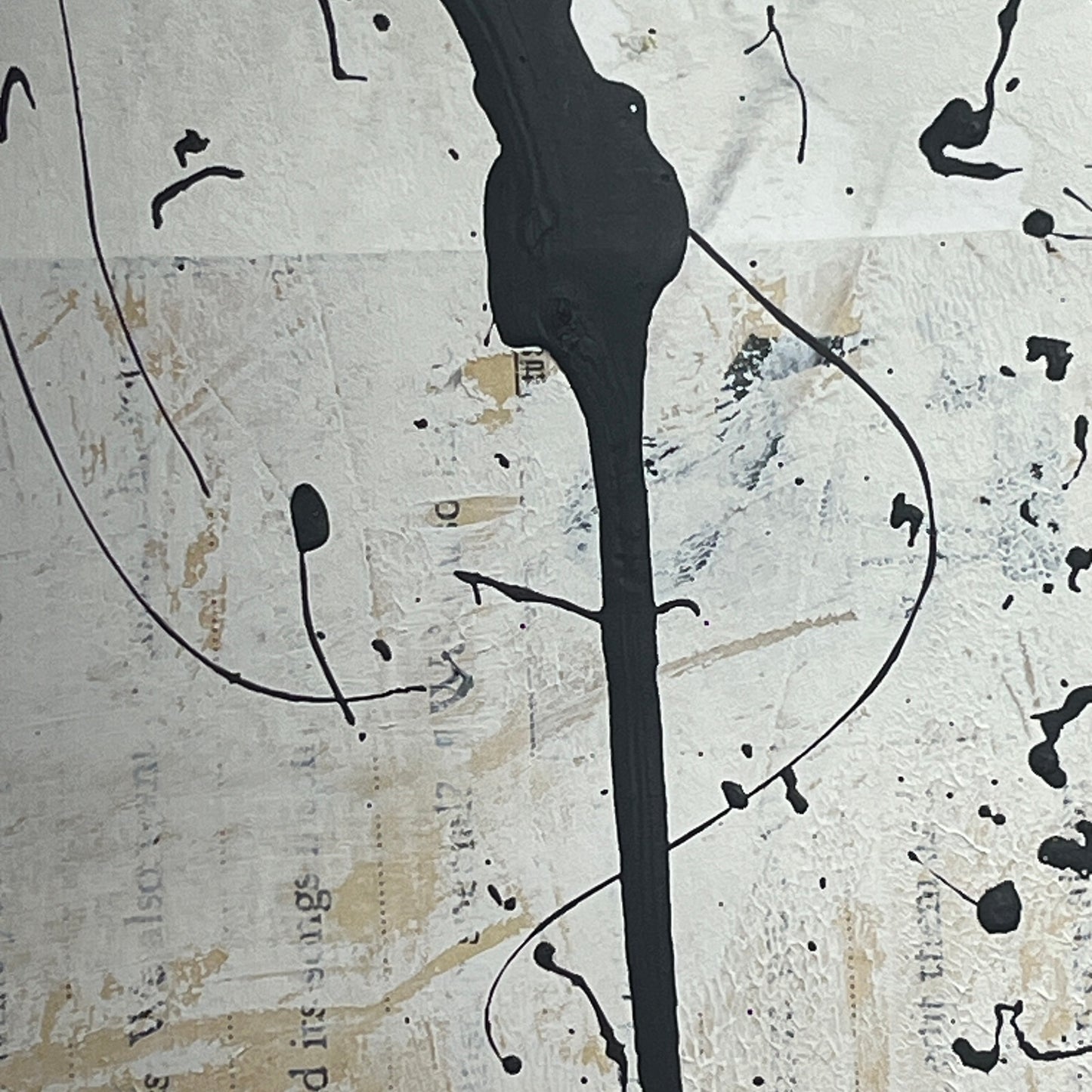 Original Mixed Media Abstract Modern Art Painting 24x36 "Chorizont" Signed