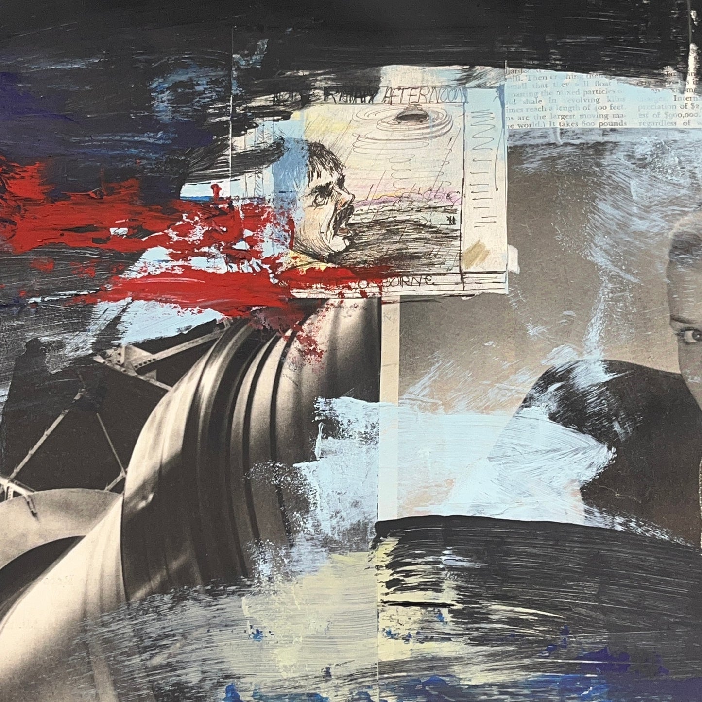 Original Mixed Media Abstract Modern Art Painting 24x36 "Baba" Signed