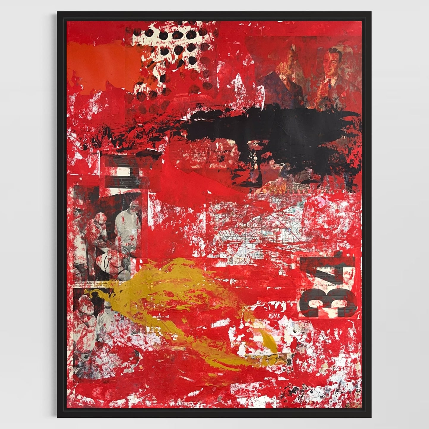 Original Mixed Media Abstract Modern Art Painting 18x24 "Retrogress" Signed