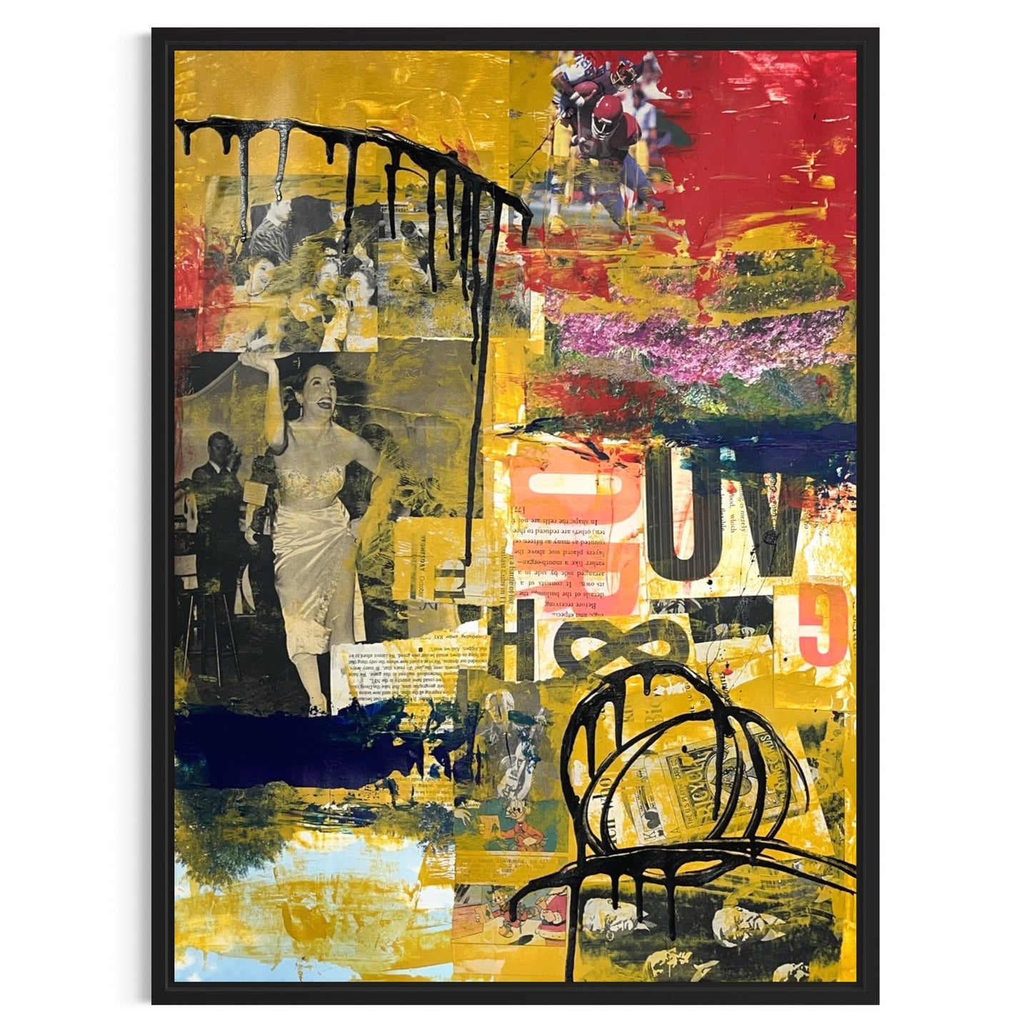 Original Mixed Media Abstract Modern Art Painting 18x24 "Phaeism" Signed