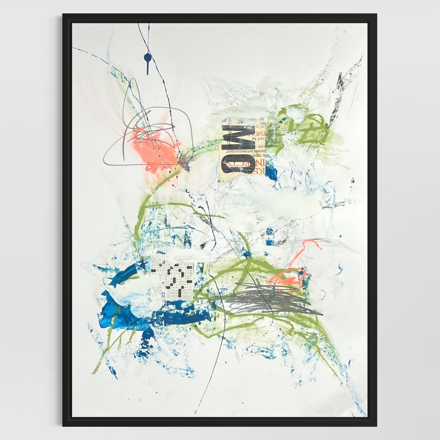 Original Mixed Media Abstract Modern Art Painting 18x24 "Shuck" Signed