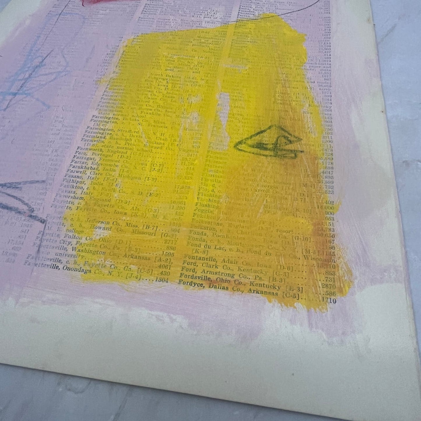 Original Mixed Media Abstract Art Painting 10x13.5” Wanderlust Series #19