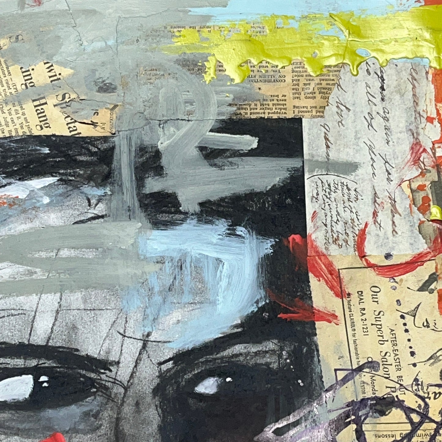 Original Mixed Media Abstract Art Painting 18x24 “Agency" Signed