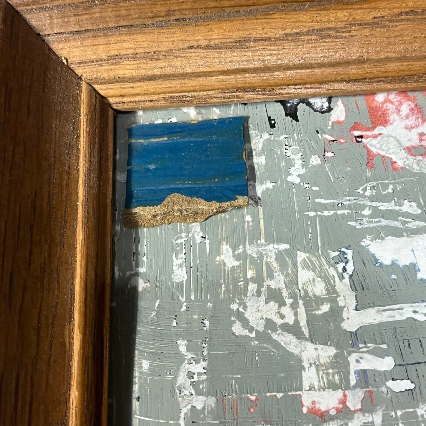 Original Framed Mixed Media Contemporary Art Collage 7x9 "Bellow"