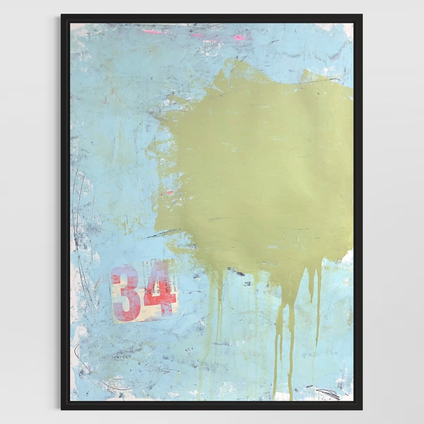 Original Mixed Media Abstract Modern Art Painting 18x24 "Reflation" Signed