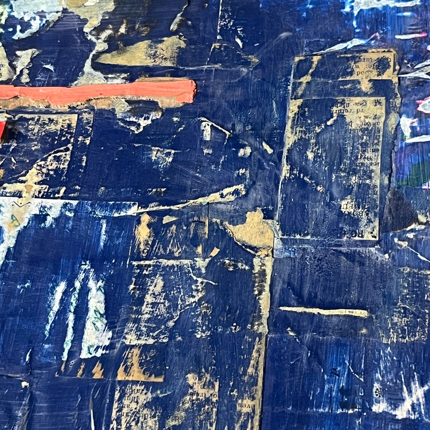 Original Mixed Media Abstract Art Collage Painting 11x14 "Common"