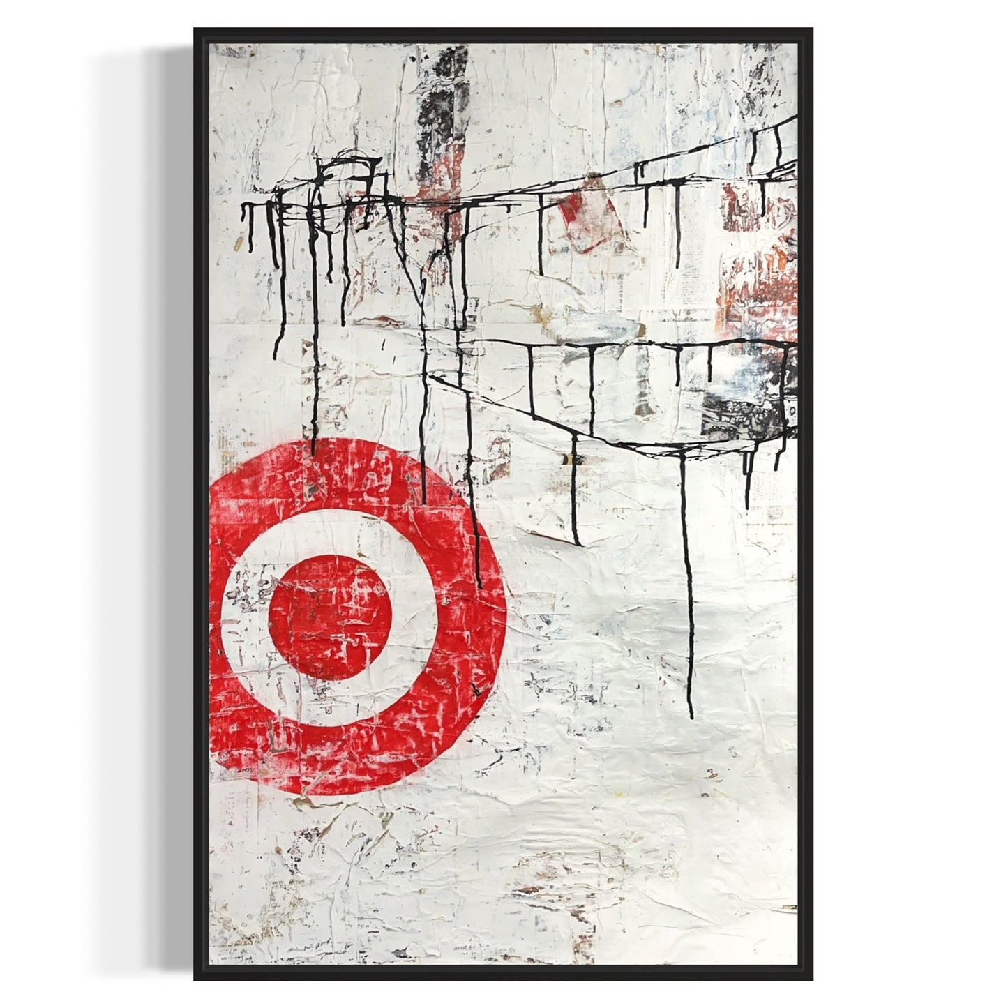 Original Mixed Media Abstract Modern Art Painting 24x36 "Dialogue" Signed