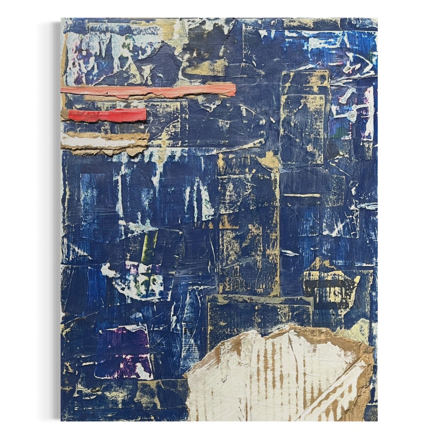 Original Mixed Media Abstract Art Collage Painting 11x14 "Common"