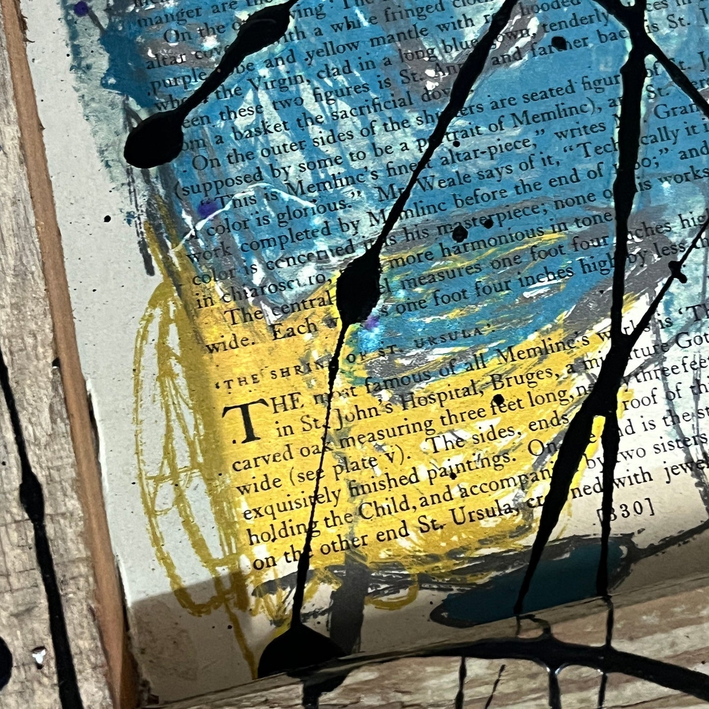Original Framed Mixed Media Abstract Art Painting 6x9 "Incongruous"
