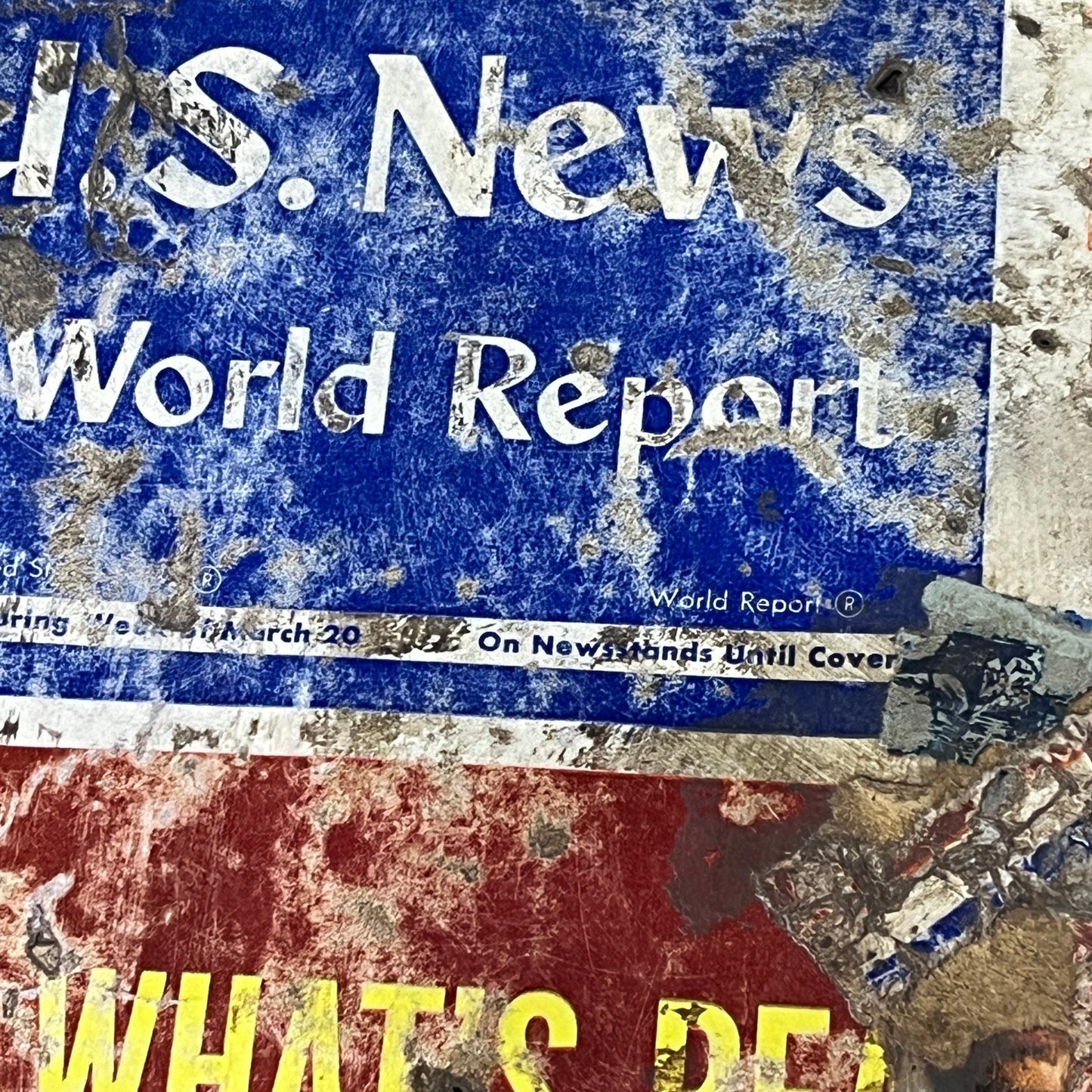 Original Mixed Media Art Collage 8x11 "1967 US News World Report Magazine"