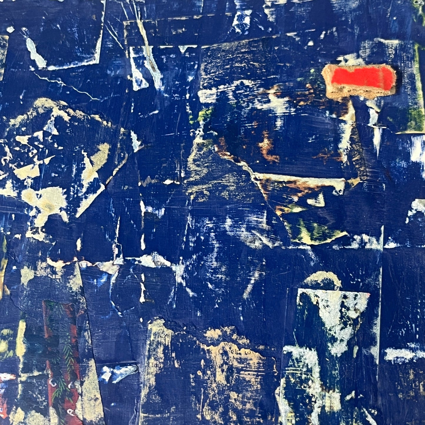 Original Mixed Media Abstract Art Collage Painting 11x14 "Zinc"