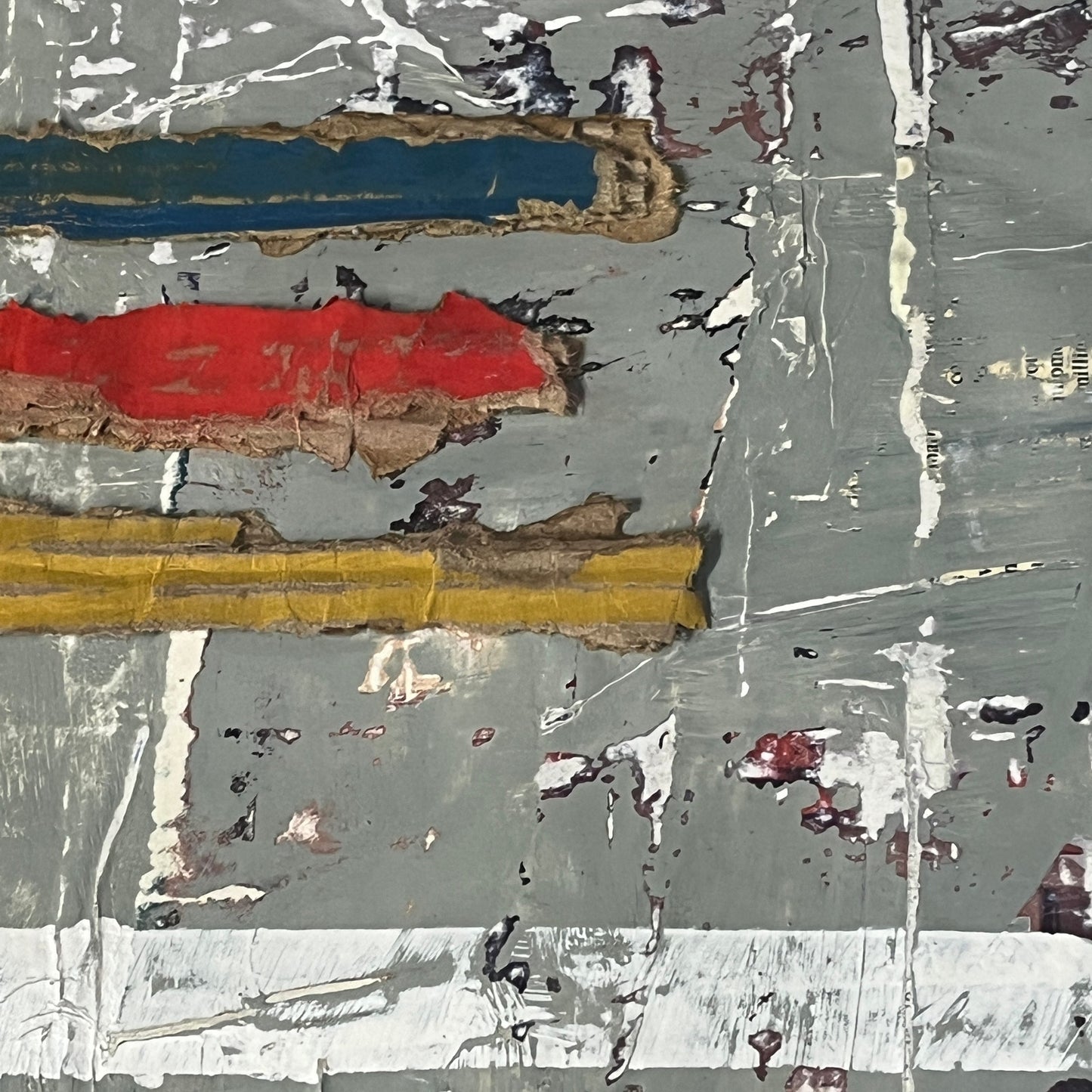 Original Mixed Media Modern Art Collage Painting 11x14 "Powder"