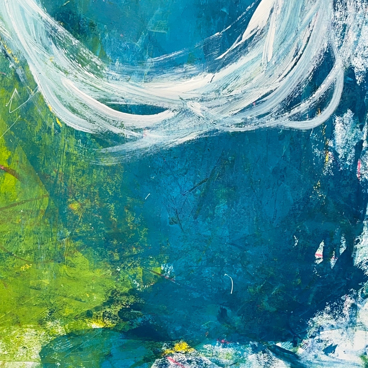 Original Mixed Media Abstract Modern Art Painting 24x36 "Physiologus" Signed