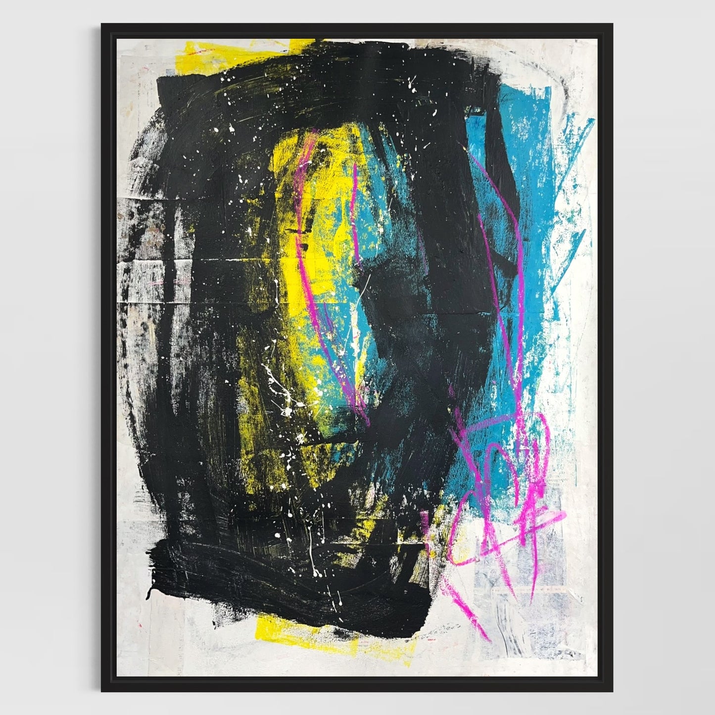 Original Mixed Media Abstract Modern Art Painting 18x24 "Irredentism" Signed