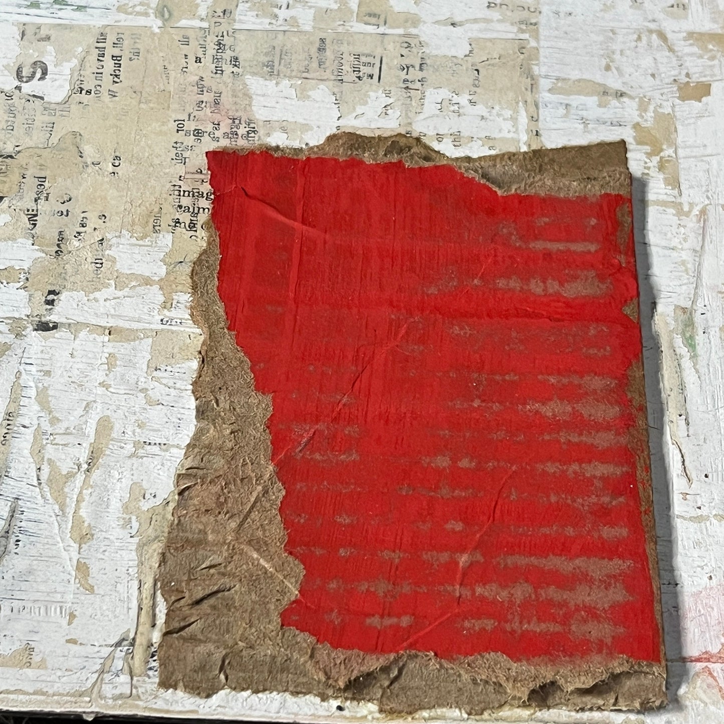 Original Mixed Media Abstract Art Collage Painting 11x14 "Dwell"