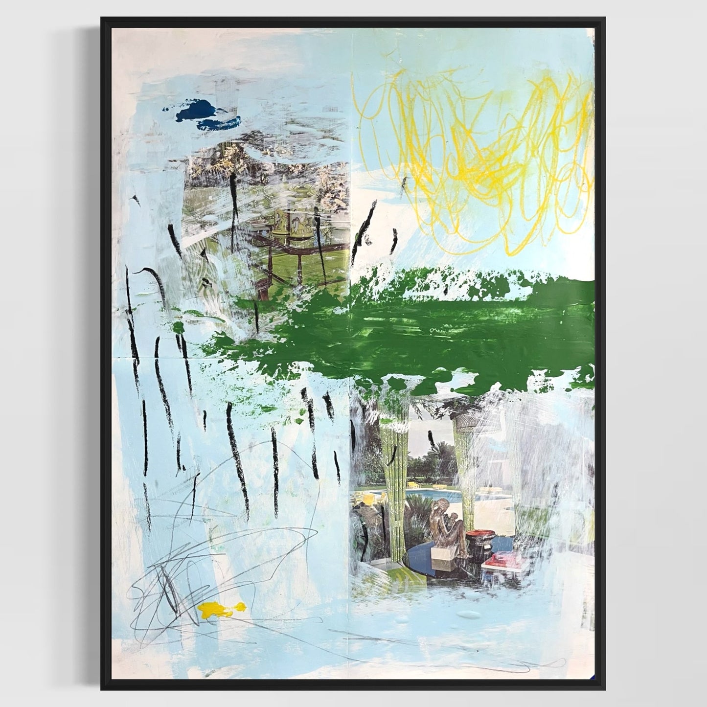 Original Mixed Media Abstract Modern Art Painting 18x24 "Sitology" Signed