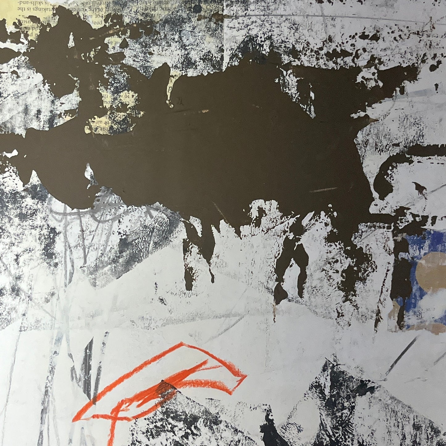 Original Mixed Media Abstract Modern Art Painting 18x24 "Plantigrade" Signed