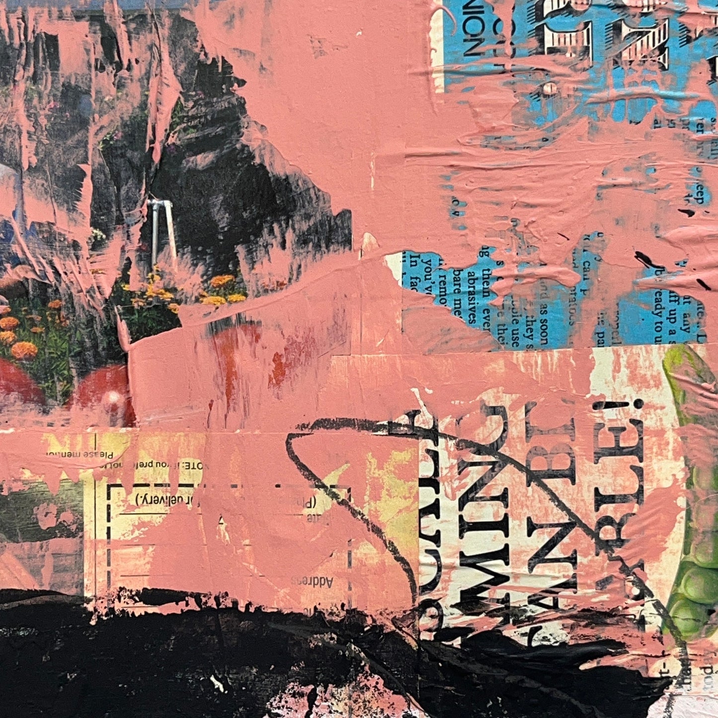 Original Mixed Media Abstract Modern Art Painting 18x24 "Postament" Signed