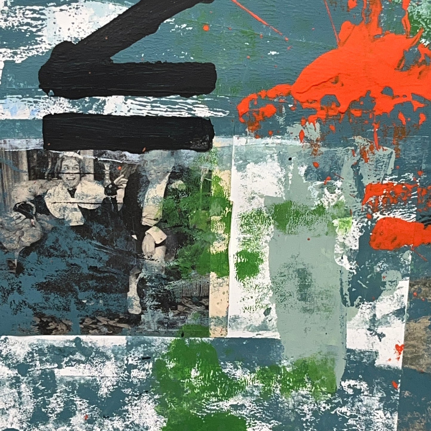 Original Mixed Media Abstract Modern Art Painting 24x36 "IMNI" Signed
