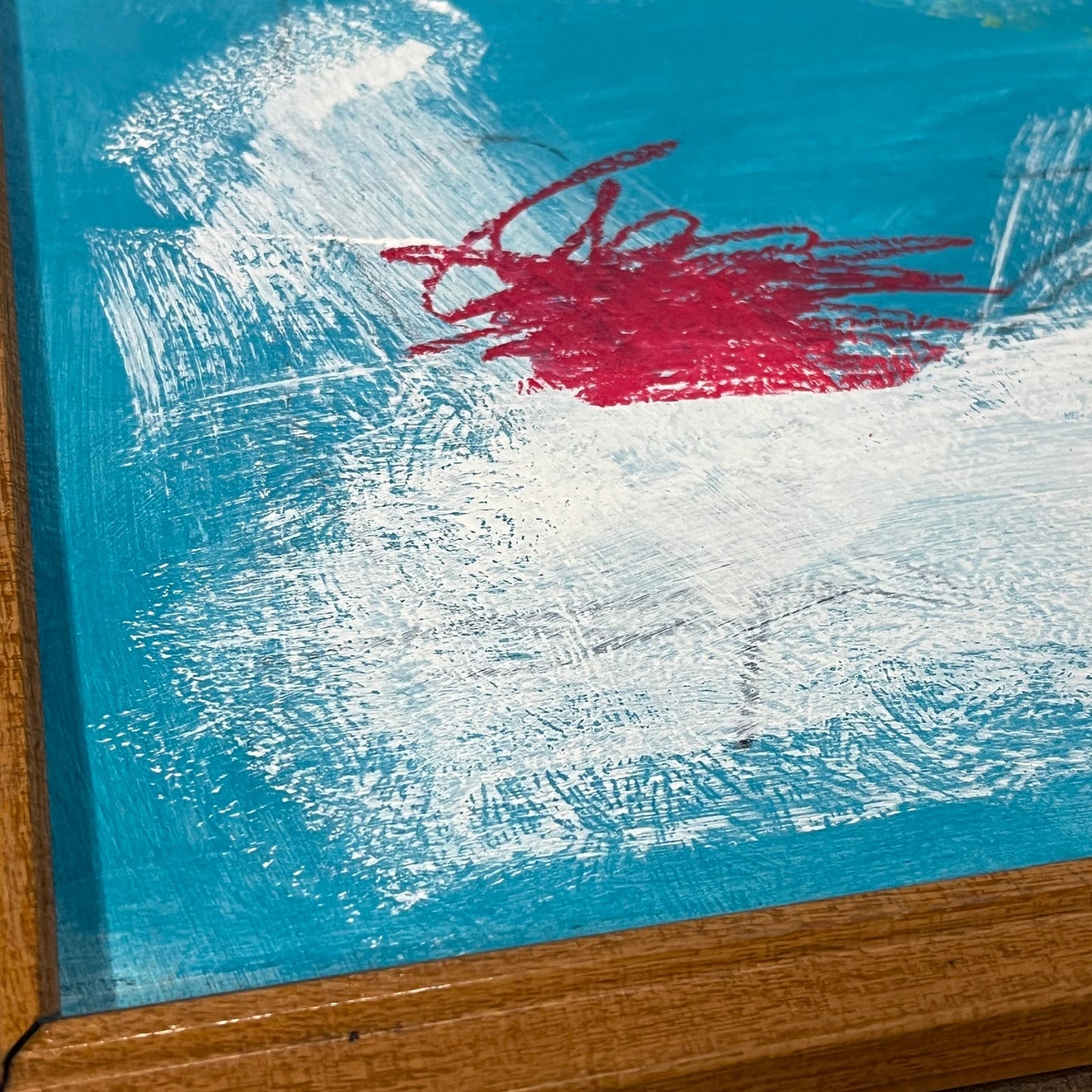 Original Framed Mixed Media Abstract Art Painting "Temperature" 12x15