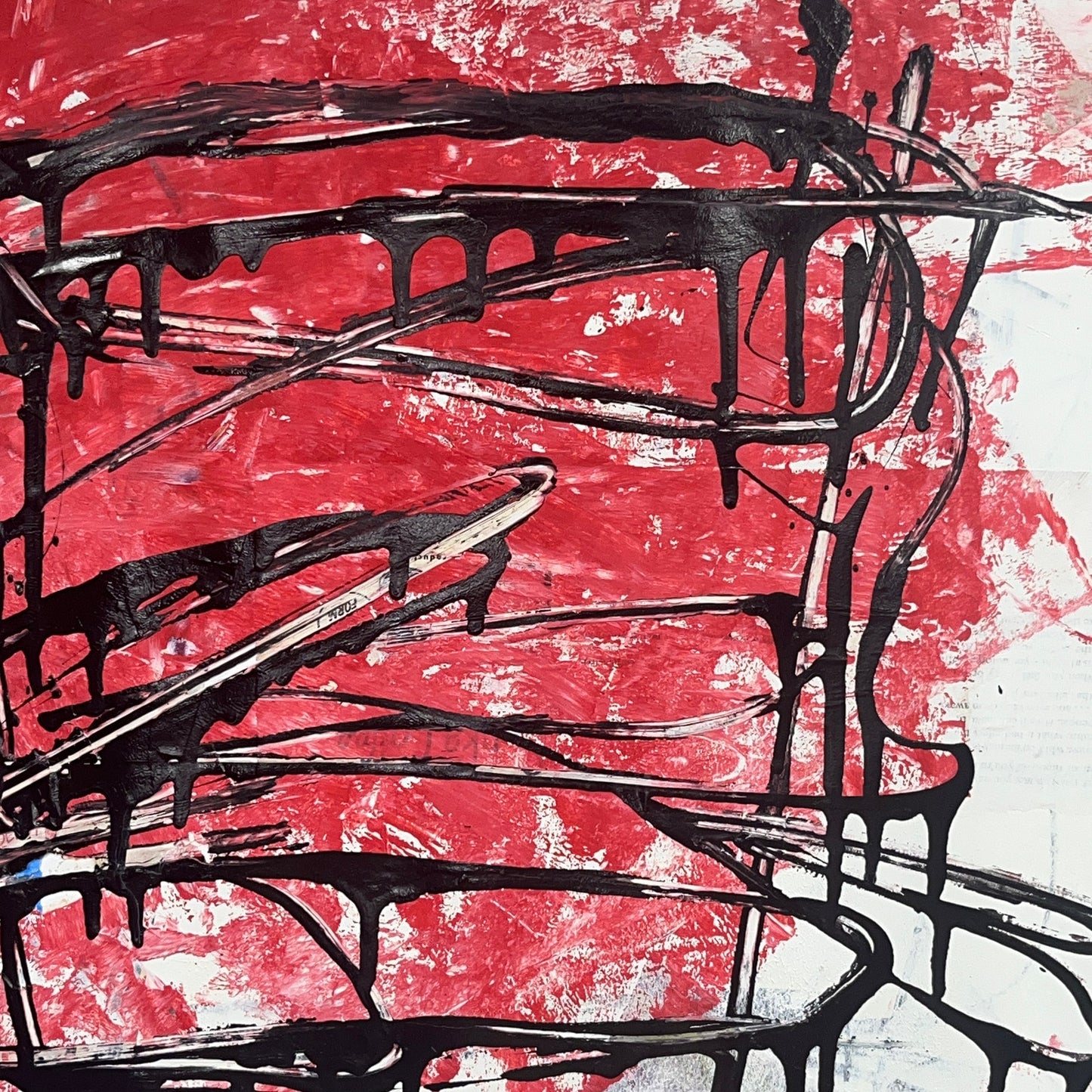 Original Mixed Media Abstract Modern Art Painting 18x24 "Clyster" Signed