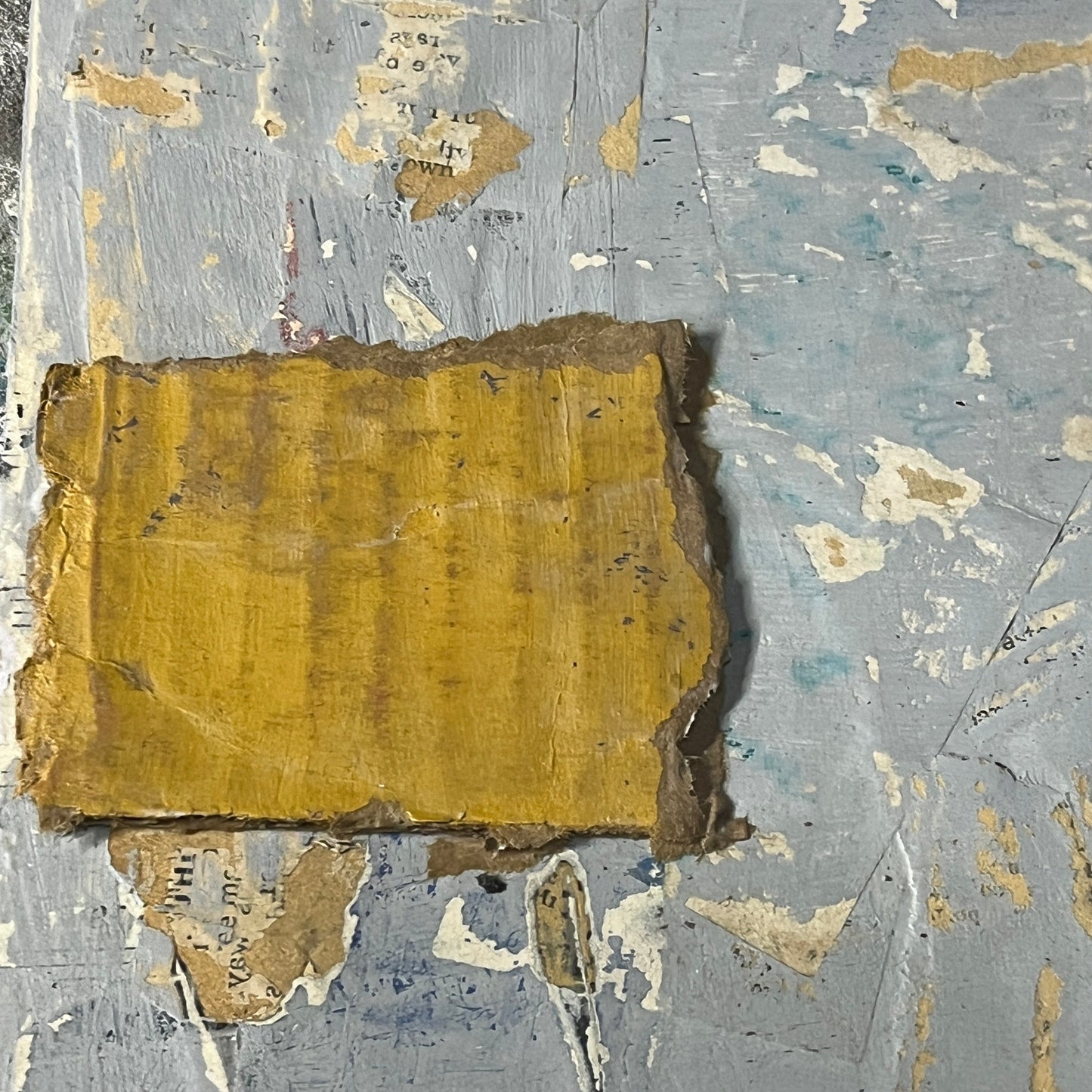 Original Mixed Media Abstract Art Collage Painting 11x14 "Bridge"