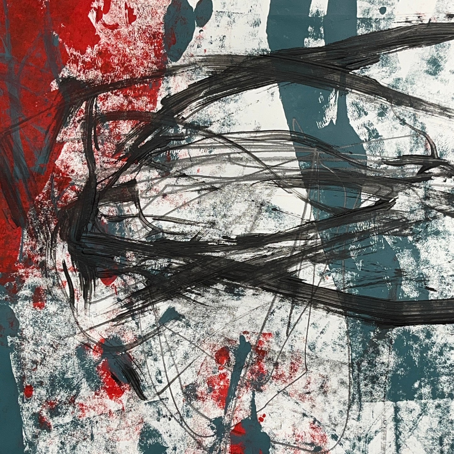 Original Mixed Media Abstract Modern Art Painting 24x36 "Moniliform" Signed