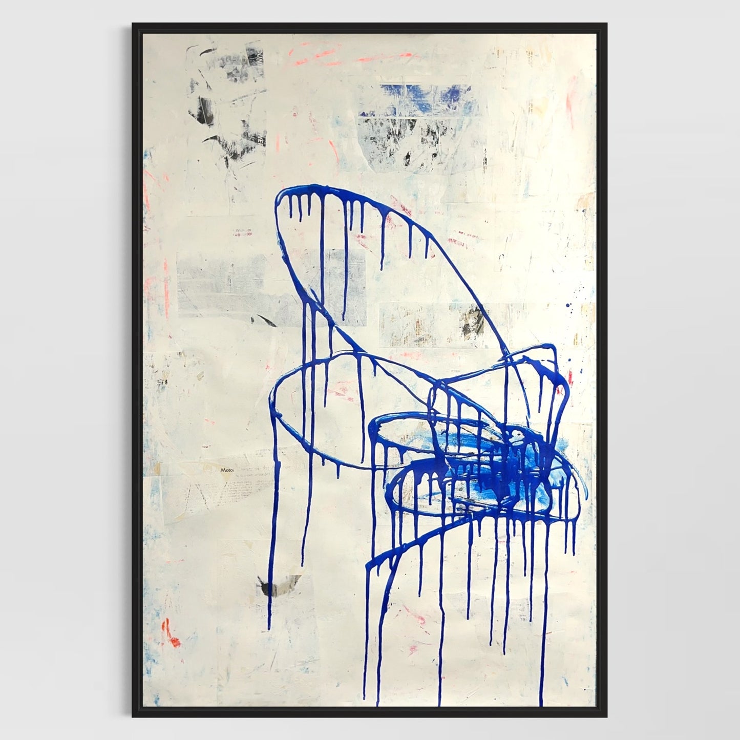 Original Mixed Media Abstract Modern Art Painting 24x36 "Nectopod" Signed