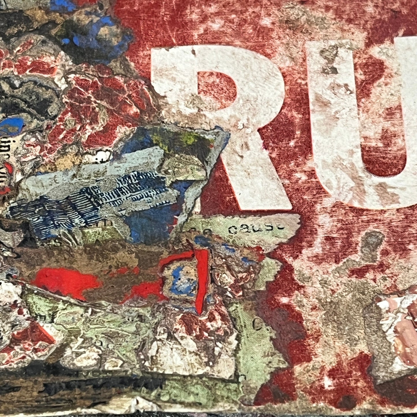 Original Mixed Media Art Collage 8x11 "1967 US News World Report Magazine"