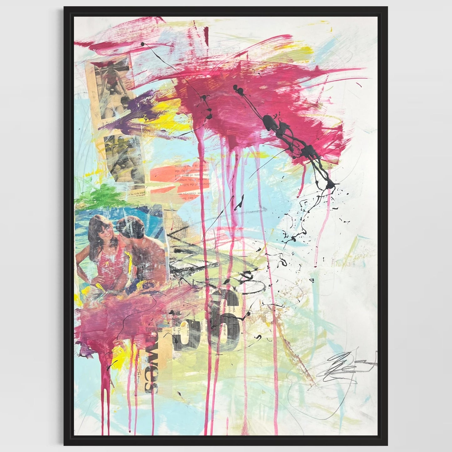 Original Mixed Media Abstract Modern Art Painting 18x24 "Chiliad" Signed