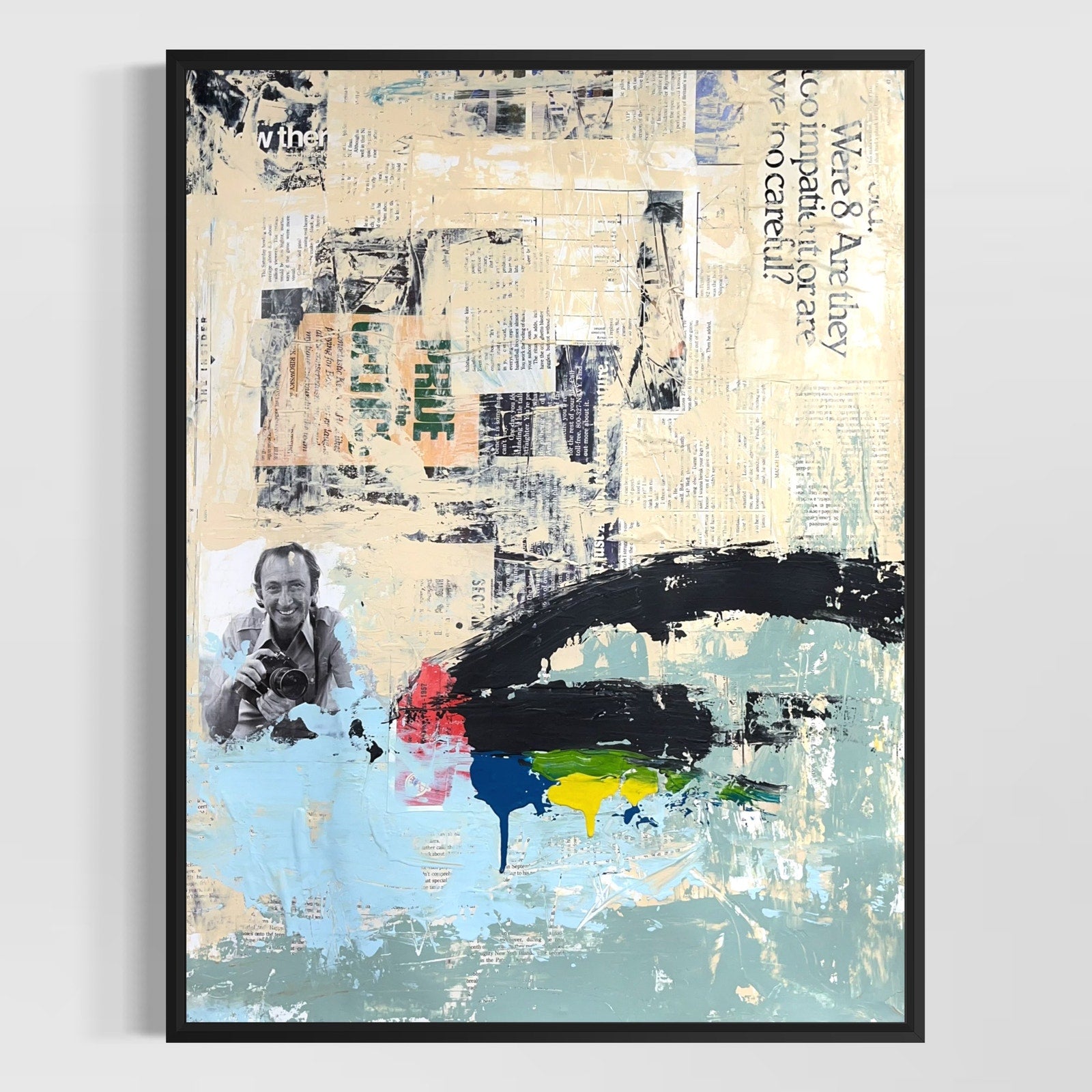 Original Mixed Media Abstract Modern Art Painting 18x24 