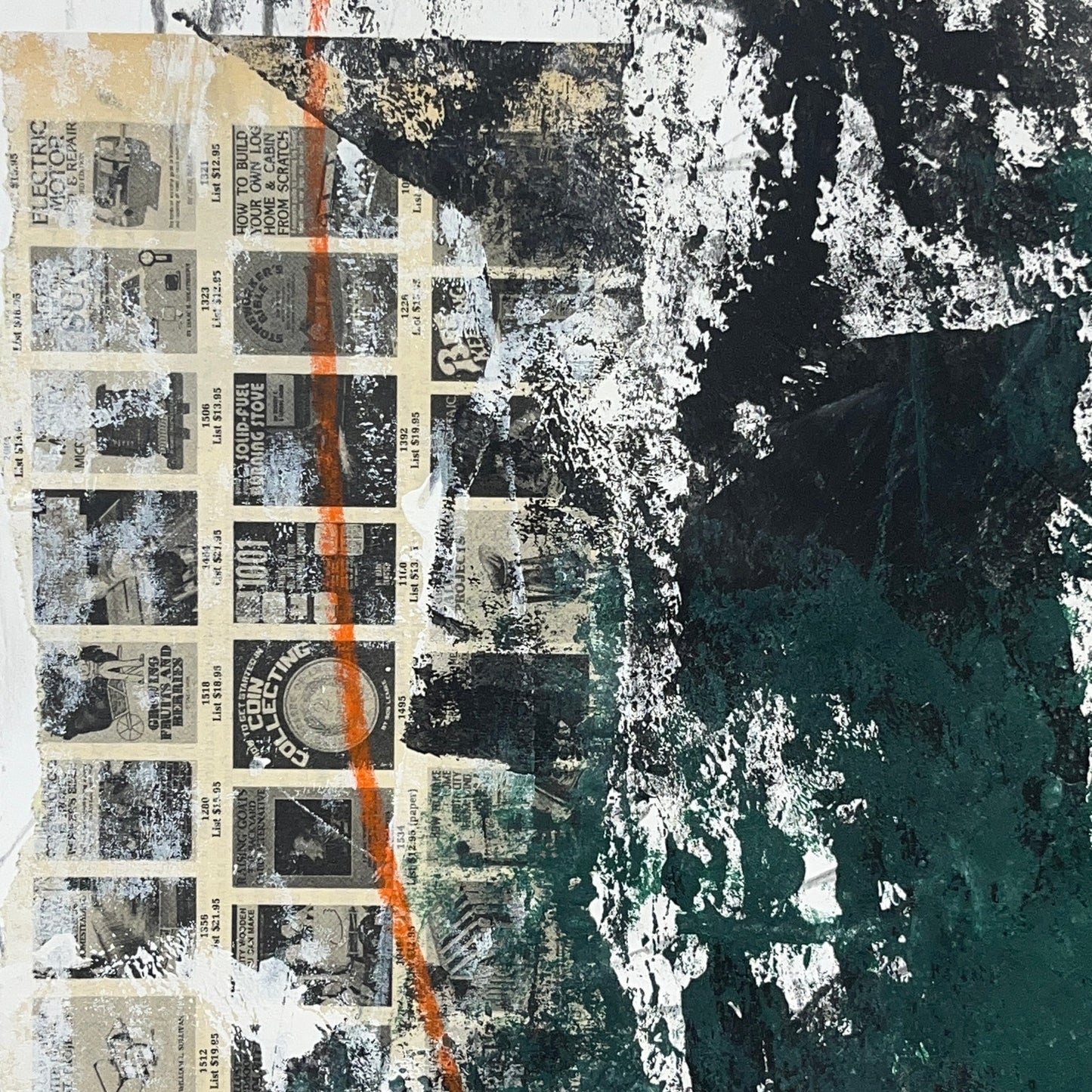 Original Mixed Media Abstract Modern Art Painting 18x24 "Plantigrade" Signed