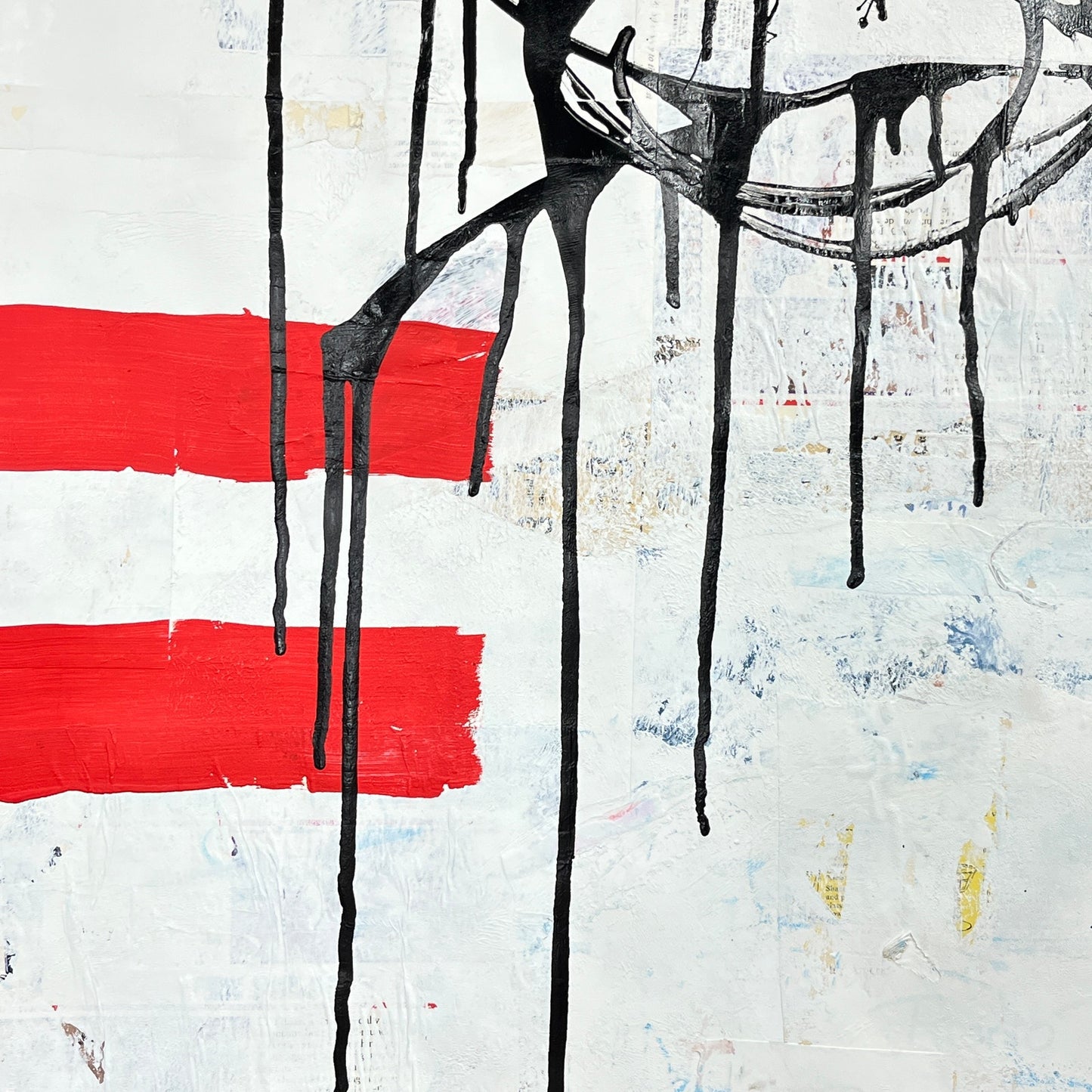 Original Mixed Media Abstract Modern Art Painting 18x24 "Rushlight" Signed