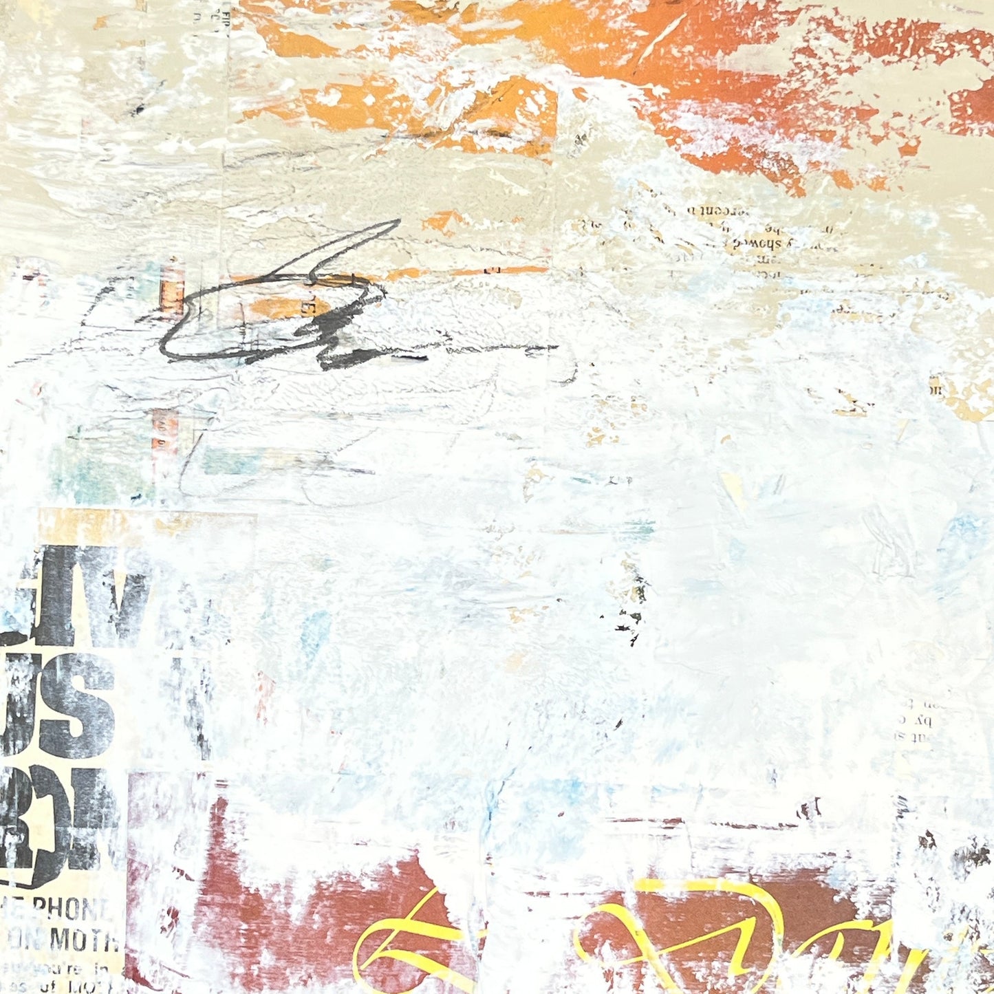 Original Mixed Media Abstract Modern Art Painting 18x24 "Zakuska" Signed