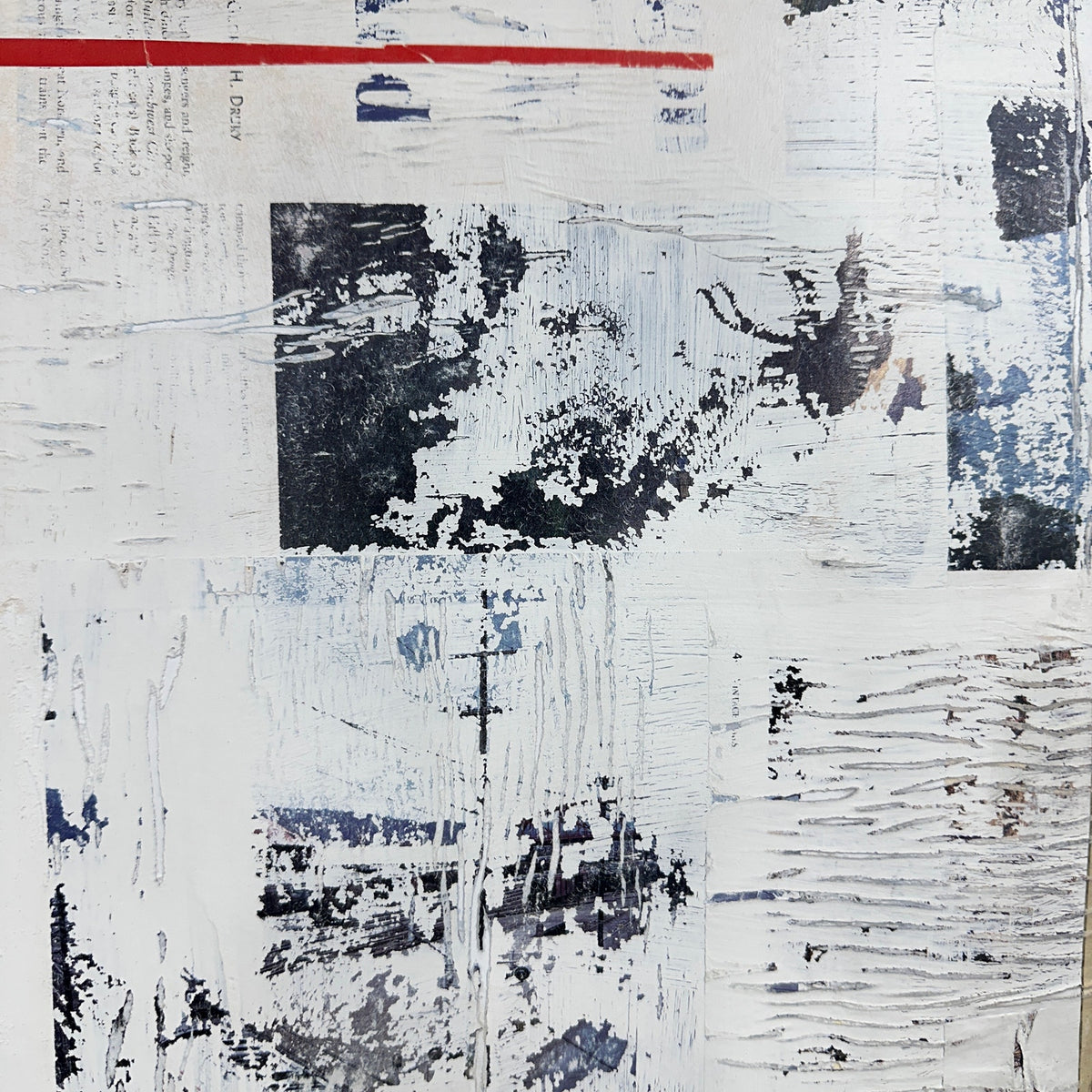 Original Mixed Media Modern Art Collage Painting 18x24 "Good Investment" Signed