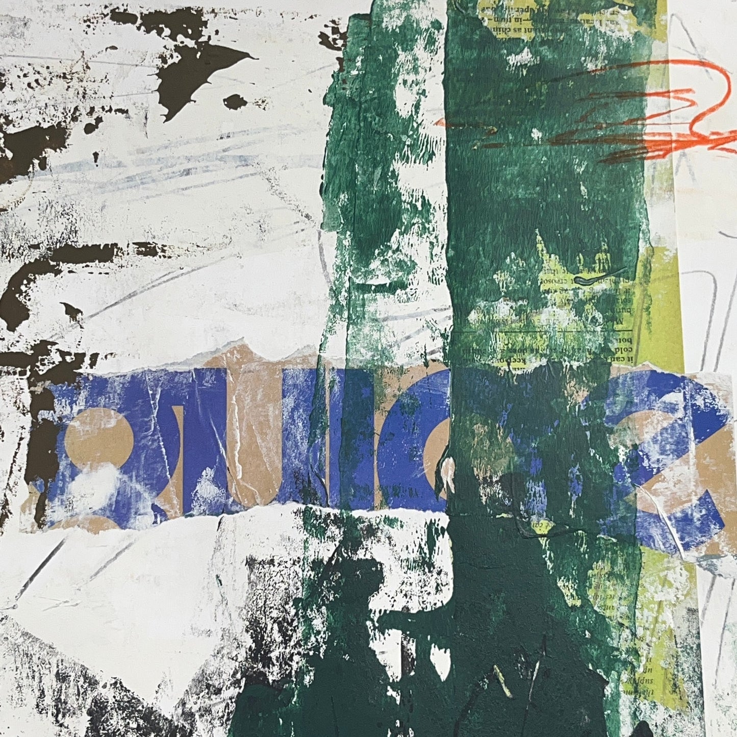 Original Mixed Media Abstract Modern Art Painting 18x24 "Plantigrade" Signed