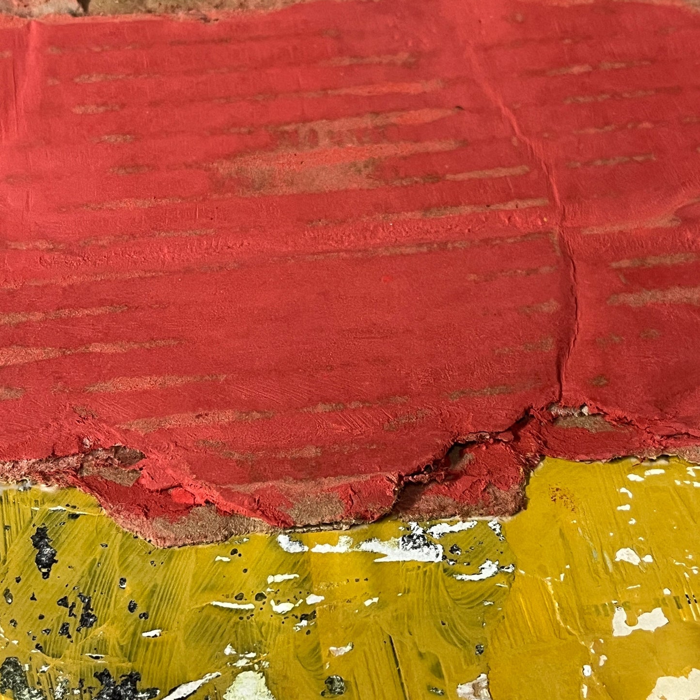 Original Mixed Media Abstract Art Collage Painting 11x14 "Mesa"