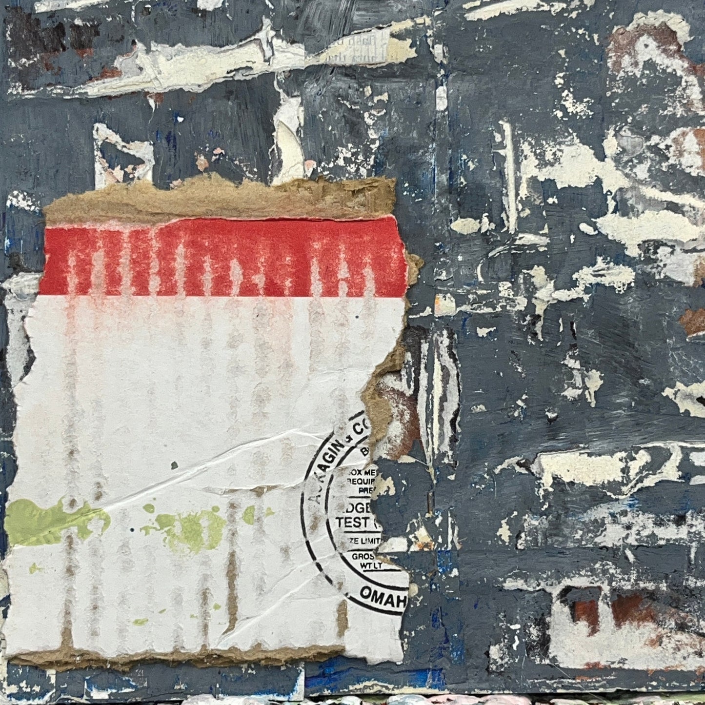 Original Framed Mixed Media Modern Art Collage Painting 8x10 "Realize"