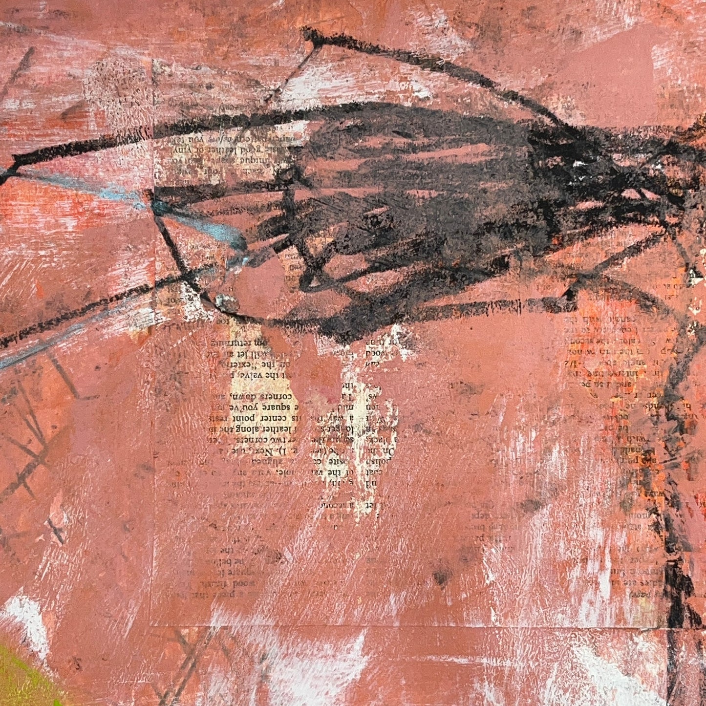 Original Mixed Media Abstract Modern Art Painting 18x24 "Jorum" Signed